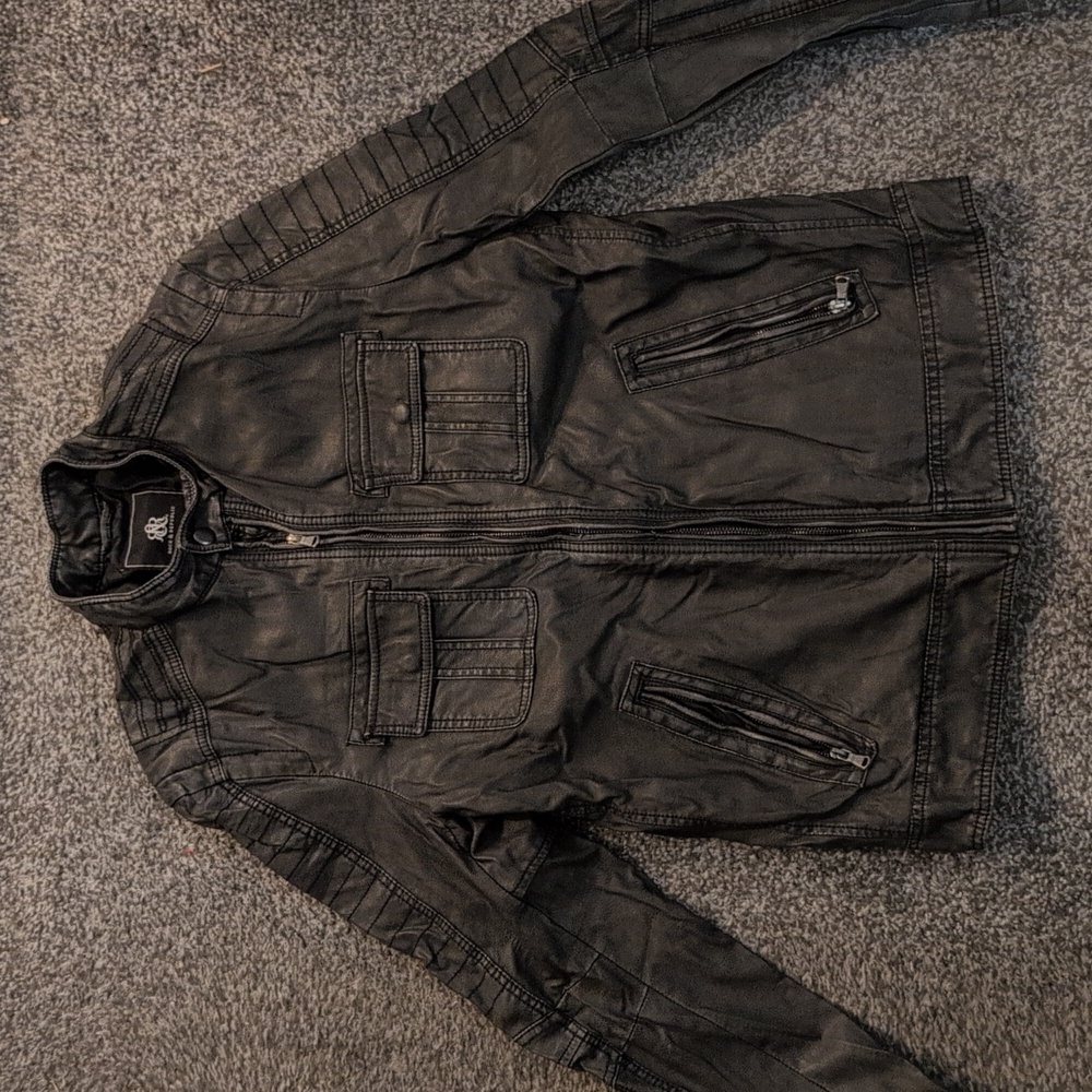 Men's Rock & Republic Faux Leather Jacket Size Medium